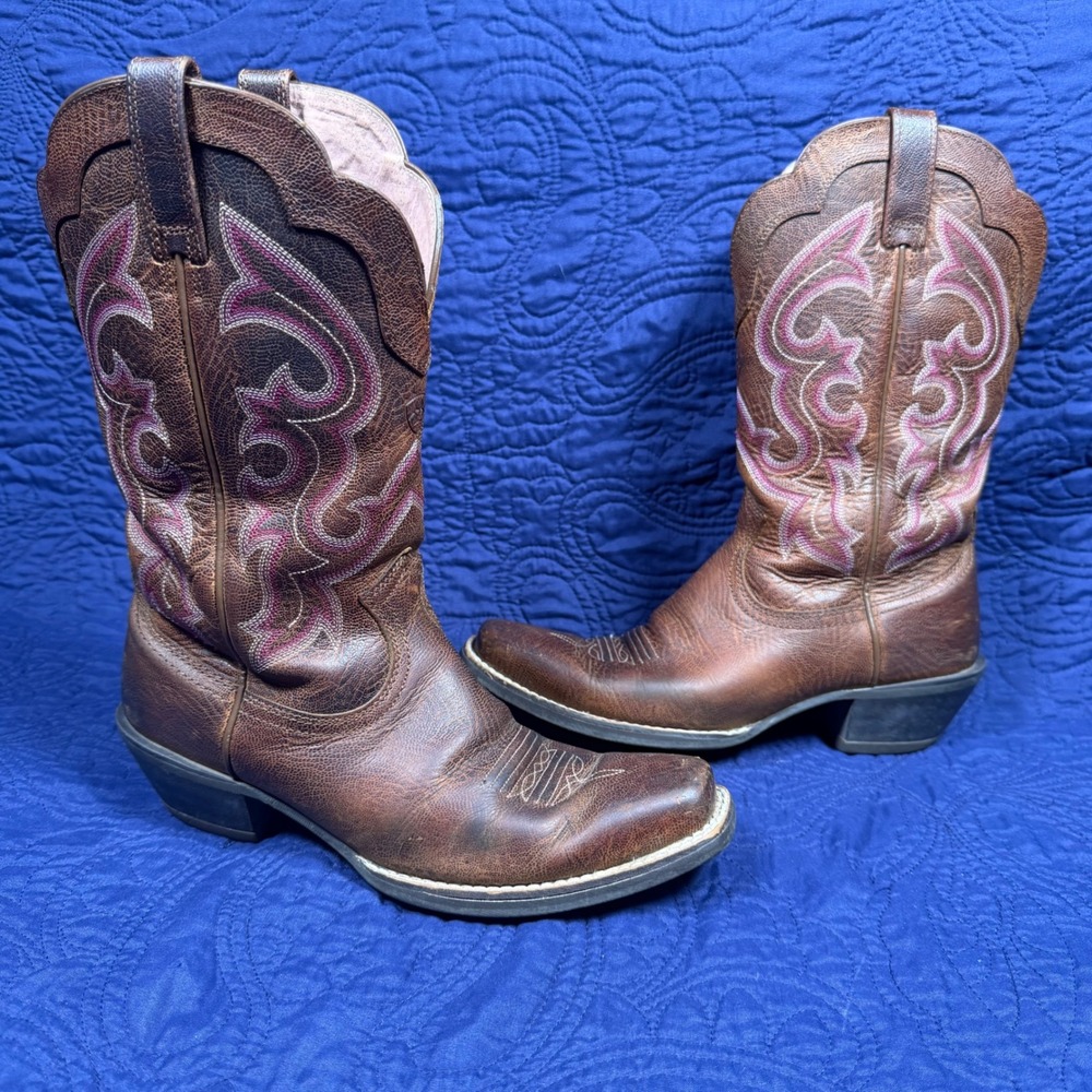 Ariat Heritage Brown Pink Western Style Boots 10006890 Womens 6.5 Rond Toe